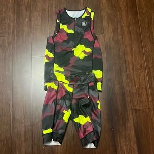 Wattie Ink Camo Assault Tri top and Tri Shorts